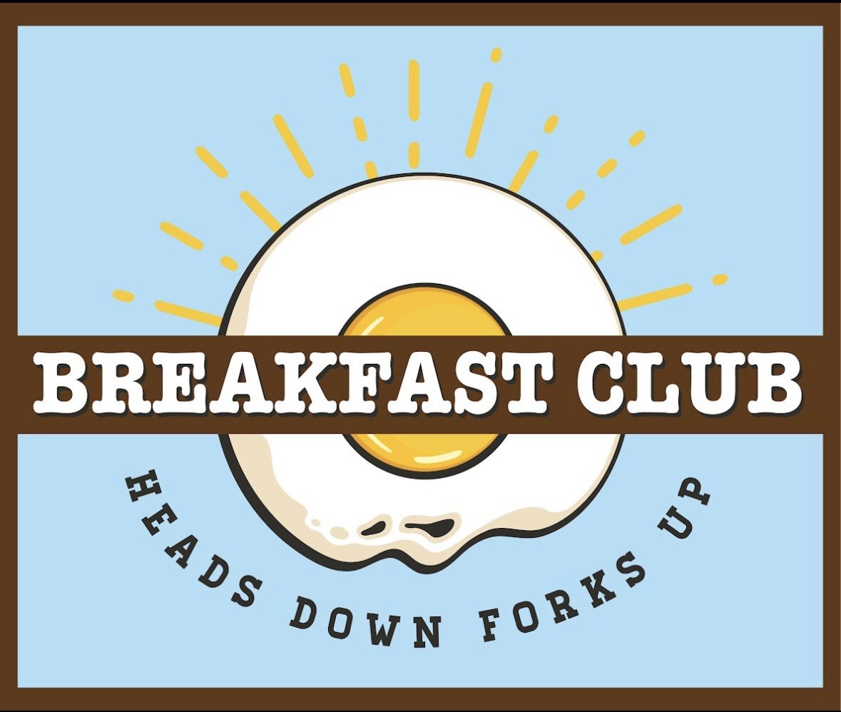 The Breakfast Club logo — heads down, forks up